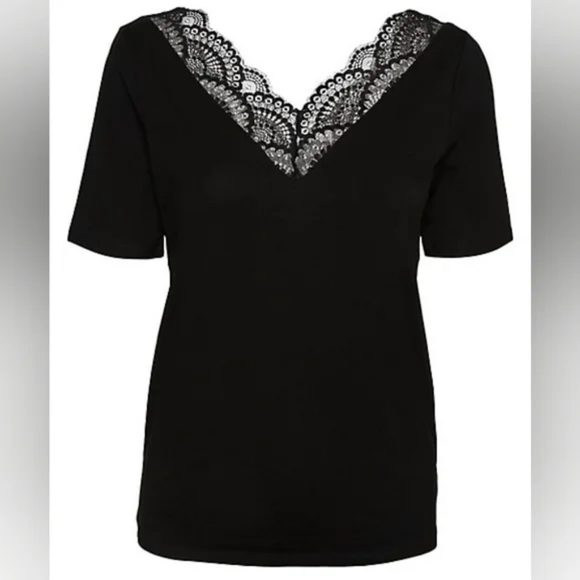 ✨️2/$30 NWT V-Neck Lace Top - Picture 1 of 4